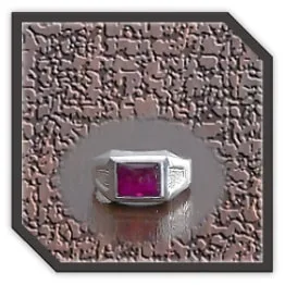 MR00200Y-Sterling Silver Synthetic Ruby Men's Ring. $200.00