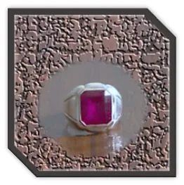 MR00220A-Sterling Silver Synthetic Ruby Men's Ring. $220.00