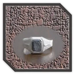 MR00220C-Sterling Silver Haematite Men's Ring. ​$220.00