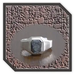 MR00220D-Sterling Silver Haematite Men's Ring. ​$220.00