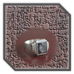 MR00220F-Sterling Silver Haematite Men's Ring. ​$220.00