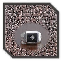 Main page item men's silver & rectangular stone-set onyx ring $220J