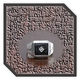 MR00220J-Sterling Silver Onyx Men's Ring. ​$220.00