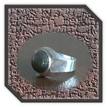 Main page item men's silver & cabochon haematite ring $240C