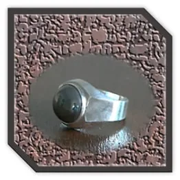 MR00240C-Sterling Silver Haematite Men's Ring. ​$240.00