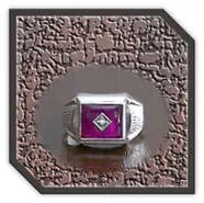 Main page item men's silver & stone-set synthetic ruby ring $240F