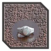 Main page item men's silver & oval solid opal ring $240G