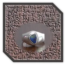 MR00240I-Sterling Silver Boulder Opal Men's Ring. $240.00