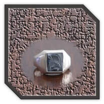 Main page item men's silver & haematite warrior head ring $250AB