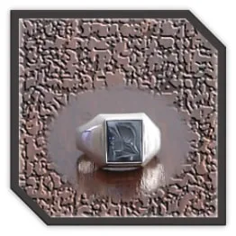 MR00250AB-Sterling Silver Haematite Men's Ring. $250.00