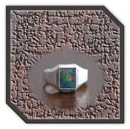 MR00250AC-Sterling Silver Opal Men's Ring. $250.00