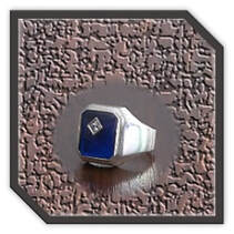 Main page item men's silver & stone-set octagonal synthetic sapphire ring $250AG