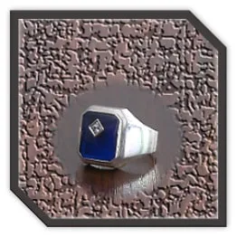 MR00250AG-Sterling Silver Synthetic Sapphire Men's Ring. $250.00