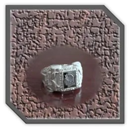 MR00250AJ-Sterling Silver Haematite Men's Ring. $250.00