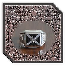 Main page item men's silver & rectangular onyx mother-of-pearl ring $250AO