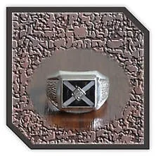 Main page item men's silver & rectangular onyx mother-of-pearl ring $250AO