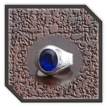 Main page item men's silver & oval synthetic sapphire ring $250AR