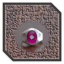 Main page item men's silver & oval stone-set synthetic ruby ring $250AU