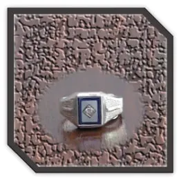 MR00250AZ-Sterling Silver Synthetic Sapphire Men's Ring. ​$250.00