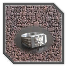 Main page item men's plain silver eagle ring $250BA