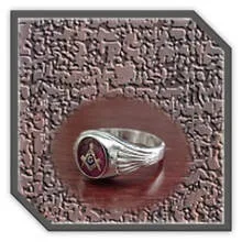 Main page item men's silver & oval synthetic ruby masonic ring $250BF