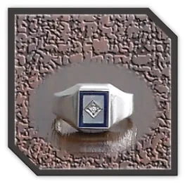MR00250E-Sterling Silver Synthetic Sapphire Men's Ring. $250.00