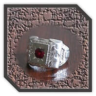 Main page item men's large silver & garnet ring $250J