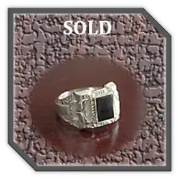 MR00250O-Sterling Silver Onyx Men's Ring. $250.00
