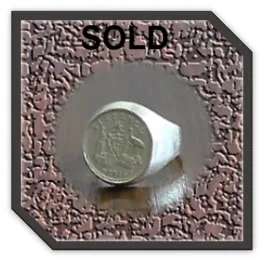 MR00250P-Sterling Silver Sixpence Men's Ring. $250.00