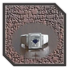 MR00250Q-Sterling Silver Sapphire Men's Ring. $250.00