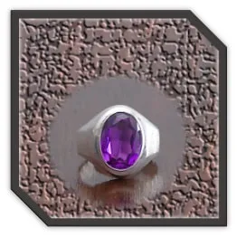 MR00250V-Sterling Silver Synthetic Amethyst Men's Ring. $250.00