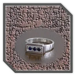 MR00260A-Sterling Silver Sapphire Men's Ring. $260.00