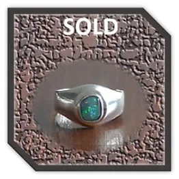 MR00260G-Sterling Silver Opal Men's Ring. $260.00