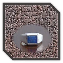 Main page item men's silver & rectangular blue opal triplet ring $260J