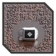 Main page item men's silver & rectangular stone-set onyx ring $270A