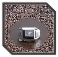 Main page item men's silver & rectangular stone-set onyx mother-of-pearl ring $280E