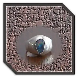 MR00280H-Sterling Silver Opal Men's Ring. $280.00