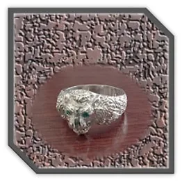 MR00280P-Sterling Silver Gilson Emerald Men's Ring. ​$280.00