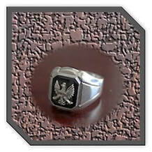 Main page item men's silver & octagonal onyx eagle ring $290C