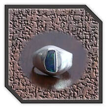 Main page item men's silver & free-form opal triplet ring $300G