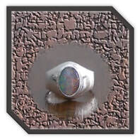 Main page item men's silver & oval opal triplet ring $300J