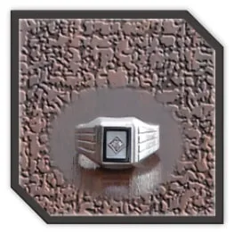 MR00300P-Sterling Silver Synthetic Sapphire Men's Ring. ​$300.00