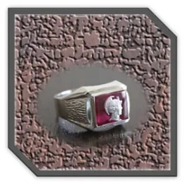 MR00300Q-Sterling Silver Synthetic Ruby Men's Ring. ​$300.00