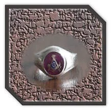 Main page item men's silver & oval synthetic ruby masonic ring $300T