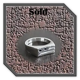 MR00350C-Sterling Silver Sapphire Men's Ring. $350.00