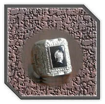 Main page item extra large men's silver & onyx warrior head ring $350D