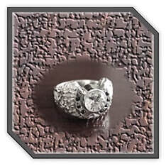 Main page item men's silver 7 x 2point sapphire & cubic horseshoe shaped ring $350E