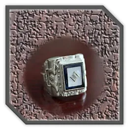 MR00400D-Sterling Silver Synthetic Sapphire Men's Ring. ​$400.00