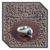 Main page item men's silver & round cabochon Australian sapphire ring $400G