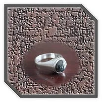 Main page item men's silver & round cabochon Australian sapphire ring $400G